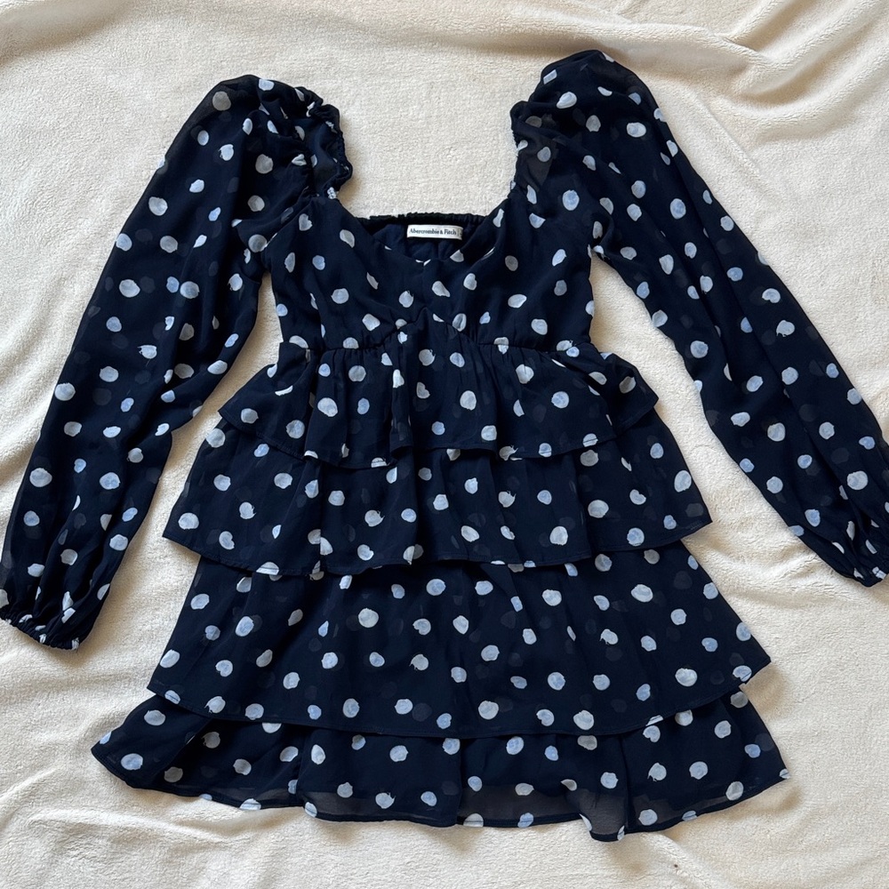 Abercrombie & Fitch Navy Polka Dot Dress ♥️